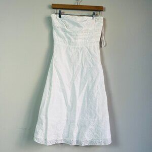 American Eagle White Eyelet Strapless Mini Dress 2